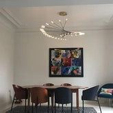 Extended Branch Structure Black Modern LED Chandelier - Clowas